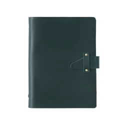 A5 Cowhide Retro Loose-Leaf Notebook Diary Office Business Simple Notepad Crazy Horse Leather Handbook