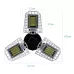 80W LED Industrial Mining Light Waterproof Light Sensor Folding Tri-Leaf Garage Lamp Warm White Light