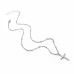 Women Fashion Bright Electroplating Cross Jewelry Necklace Silver