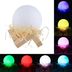 8cm Touch Control 3D Print Moon Lamp