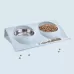 Stainless Steel Pet Bowl Slope Plastic Anti-skid Anti-splash Food Feeder
