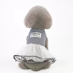 Pet Clothes Dog Summer Breathable Striped Skirt