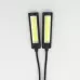 Portable Dual Flexible Arms COB LED Clip Camping Light Reading Desk Laptop Music Stand Lamp Two head