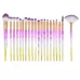 20 in 1 Diamond Handle Eye Brush Multi-functional Makeup Brush Pink and Blue Handle and Purple Brush