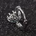 925 Sterling Silver Women Shiny Shape Micro-inserts Zircon Earrings Water Blue