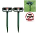 2 PCS Powerful Ultrasonic Solar-powered Animal Repeller With PIR Sensor and Light Sensor Got the CE or ROHS Certification