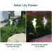 Simulated Lily Flower 4 Heads Solar Powered Outdoor IP55 Waterproof LED Decorative Lawn Lamp Colorful Light