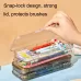 RJ 26 Large Capacity Simple Pen Bag Hand Lifting Transparent Double Layer Student Stationery Storage Box