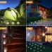2 PCS 8 LEDs IP44 Waterproof Solar Powered Buried Light