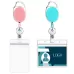 68cm Retractable Pull Badge Reel Zinc Alloy ID Lanyard Name Tag Card Badge Holder