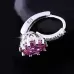 925 Sterling Silver Women Shiny Shape Micro-inserts Zircon Earrings Water Blue