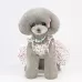 Pet Clothing Dog Cat Spring and Summer Breathable Daisy Skirt Blue Flower