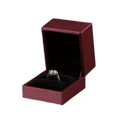 Brush PU Leather Jewelry Box Jewelry Gift Bag Date Red Ring Box