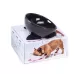 Pet Dog Ceramic Universal Non-slip Food Bowl Feeder White Bowl and Red Mat