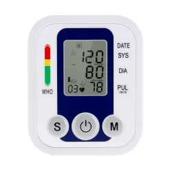 ZK-B02 Automatic Digital Upper Arm Blood Pressure Monitor Sphygmomanometer Pressure Gauge Heart Beat Rate Meter Tonometer Pulsometer