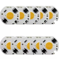10 pcs COB LED Light Chip AC 220V LED Bulb Light Intelligent IC Driver Bulb Light DIY Spotlight Downlight Chip Outdoor Flood Light