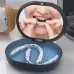 Magnetic Braces Holder Beauty Mirror Storage Box With Chewing Glue Navy