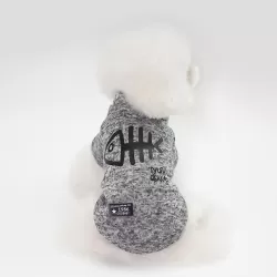 Autumn Winter Pet Clothes Pet Vest Fishbone Hoodie for Puppy Dog