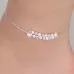 Simple Fashion Frosted Bead Personality Silver Plated Anklet Silver
