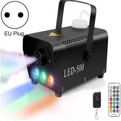 ZQ-B317 500W LED Full Color Remote Control Fog Machine Color Smoke Generator Stage Lighting Bar Lighting  EU Plug