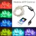 5m 50 LED RGB USB LED Copper Wire Light String Holiday Decoration Light String Bluetooth Mobile APP Control