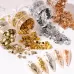 10 PCS K Gold Tin Foil Nail Decoration Nail Polish Adhesive Sticker 02 Silver