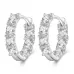 BSE734 Sterling Silver S925 Zirconia Budding Flower Earrings