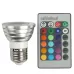 E27 3W RGB Flash LED Light Bulb with Remote Controller AC 85-265V 240-270lm