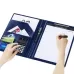 Office Supplies Business Style Leather Document Folder with 30-pages A4 Note Pad and Calculator