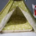 Cotton Canvas Pet Tent Cat and Dog Bed with Cushion