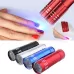2 PCS Nail Dryer Mini LED Flashlight UV Lamp Portable For Nail Gel Fast Dryer Black