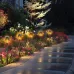 2 PCS Outdoor Courtyard Solar Flame Light Park Lawn Decoration Waterproof Landscape Light 12 LED