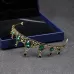 Vintage Small Baroque Green Crystal Tiaras Crowns for Women Girls Bride Wedding Hair Jewelry Accessories as show