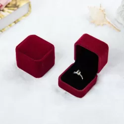 3 PCS Wedding Jewelry Accessories Square Velvet Jewelry Box Jewelry Display Case Gift Boxes Ring Earrings Box