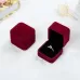 3 PCS Wedding Jewelry Accessories Square Velvet Jewelry Box Jewelry Display Case Gift Boxes Ring Earrings Box