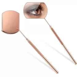 Eyelash Extension Handheld Inspection Mirror Rectangular Lens Anti-Warping Root Anti-Fog Mirror Eyelash Mirror