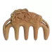 Sandalwood Carved Lotus Leaf Shape Handmade Comb Multifunctional Meridian Massage Thickening Health Comb Massage Comb