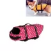 Pet Saver Dog Reflective Stripes Life Vest Jacket Pink Dot
