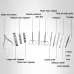 14 In 1 Nail Clippers Set Stainless Steel Beauty Manicure Tool Brown