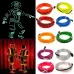 Flexible LED Light EL Wire String Strip Rope Glow Decor Neon Lamp USB Controlle 3M Energy Saving Mask Glasses Glow Line F277 Lemon Yellow Light