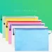 10 PCS Zipper Plastic Mesh Document File Bag Random Color Delivery