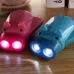 3 PCS Hand Press Powered Cartoon Pig Shaped Flashlight