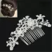 Wedding Hair Clips Romantic Crystal Pearl Flower Hairpin Rhinestone Tiara Bridal Crown Hair Pins Bride Hair Comb White