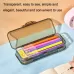 RJ 26 Large Capacity Simple Pen Bag Hand Lifting Transparent Double Layer Student Stationery Storage Box