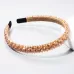 Handmade Fine-edged Fabric Headband Crystal Headband Gray