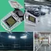 60W LED Industrial Mining Light Waterproof Light Sensor Folding Tri-Leaf Garage Lamp Warm White Light