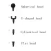 Fascia Massager Mini Electric Muscle Massager Portable Fitness Muscle Relaxing Massager LCD Dark Night Black