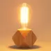 Solid Wood Decoration LED Night Light Modern Minimalist Warm Bedroom Bedside Lamp Small Table Lamp without LED Bulbs EU Plug