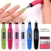 1 Set Power Professional Electric Manicure Machine Pen Pedicure Nail File Nail Tools 6 bits Drill Nail Drill Machine EU Black