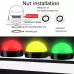 24V Safety Three-Color Warning Light Alarm LED Hemispherical Waterproof Indicator No Sound